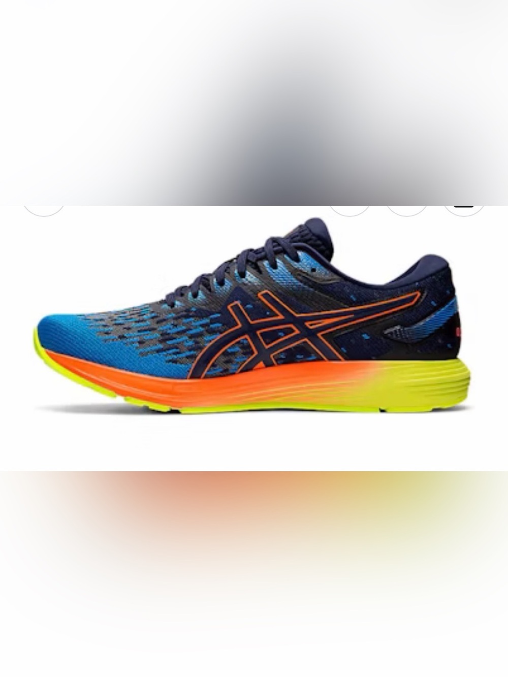 Asics Men’s Navy, Blue, Coral & Neon Yellow Running Sneakers